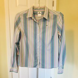 HP🎉 LACOSTE *LIKE NEW* Striped Button Down Shirt